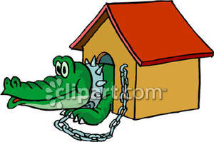 Crocodile_In_A_Dog_House_Royalty_Free_Cl