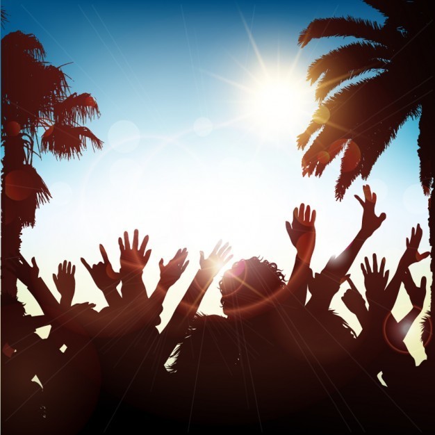 summer-party-background-with-silhouettes